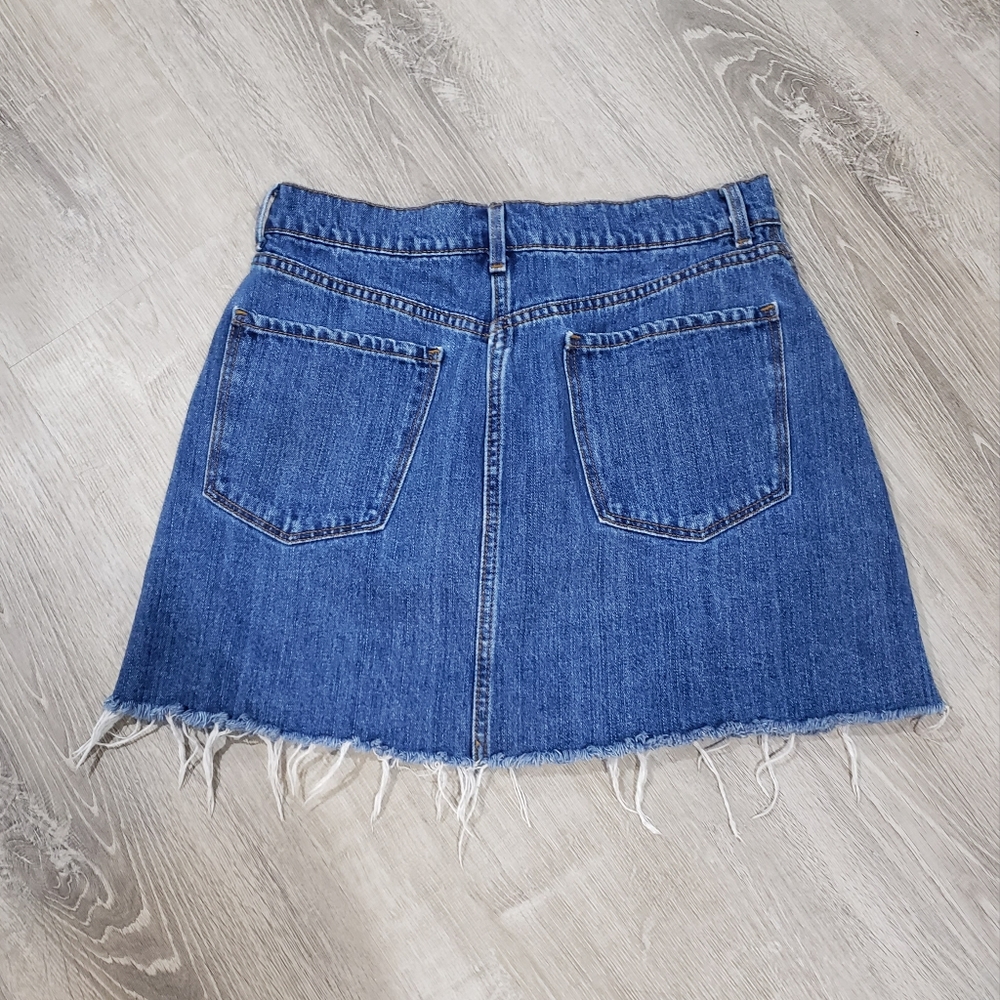 Old Navy Jean skirt Rough Cut Hem - Picture 2 of 2